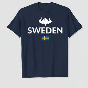 Sweden Flag Scandinavia Viking Sweden Blue T-Shirt